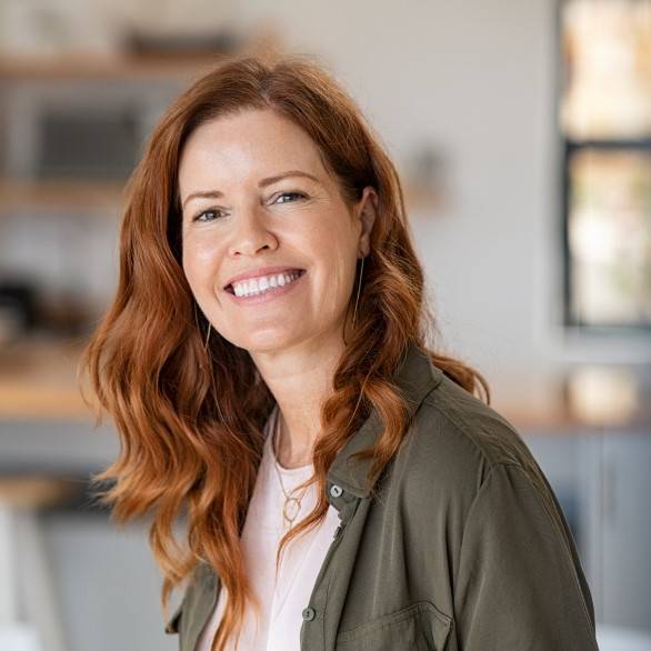 portretfoto lachende vrouw